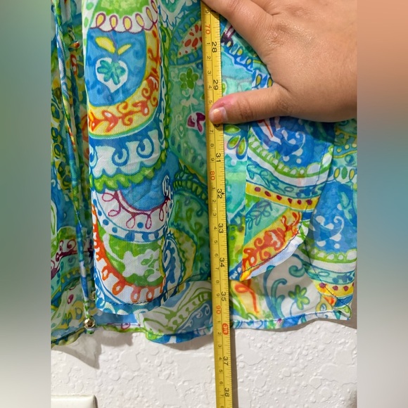 Lauren Ralph Lauren Medium Carnivale Paisley Mesh Swimsuit Cover Up Dress - Picture 6 of 9